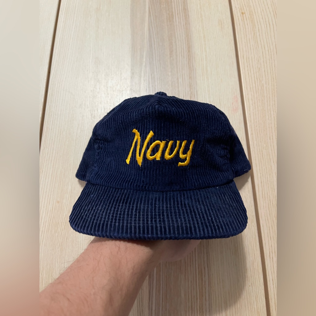 Vintage Sports Specialities Navy Academy âThe Cordâ Corduroy Hat